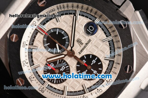 Audemars Piguet Royal Oak Offshore Chrono Swiss Valjoux 7750 Automatic Steel Case with Stick Markers and PVD Bezel- 1:1 Best Edition (NOOB) - Click Image to Close
